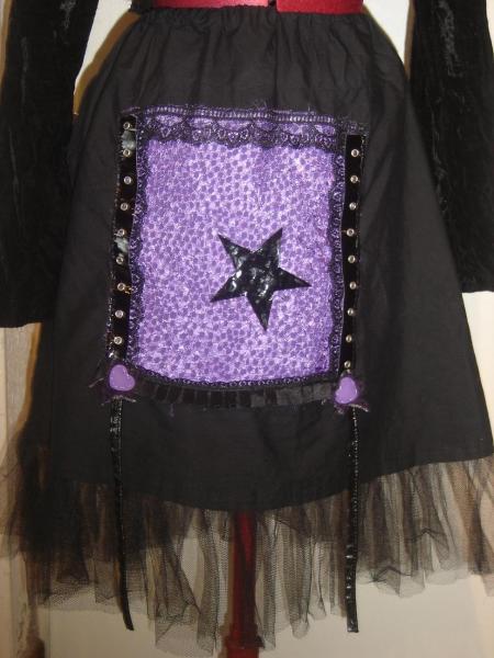 jupe noire et violette+etwale vinyl  (new collection)