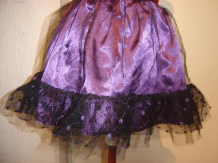 jupe satin violet + tule noire