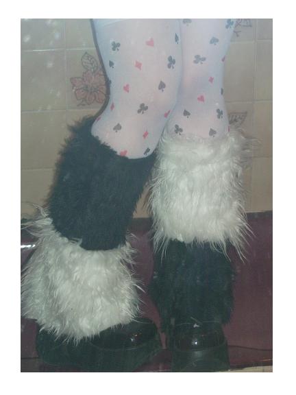 legs noir et blanches de Lady' Dou