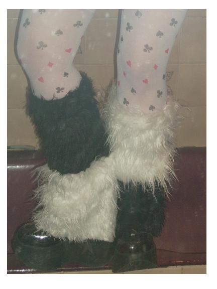 legs noir et blanches de Lady' Dou