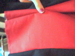 début du serre taille cotton rouge et noir: commande de Blackberry